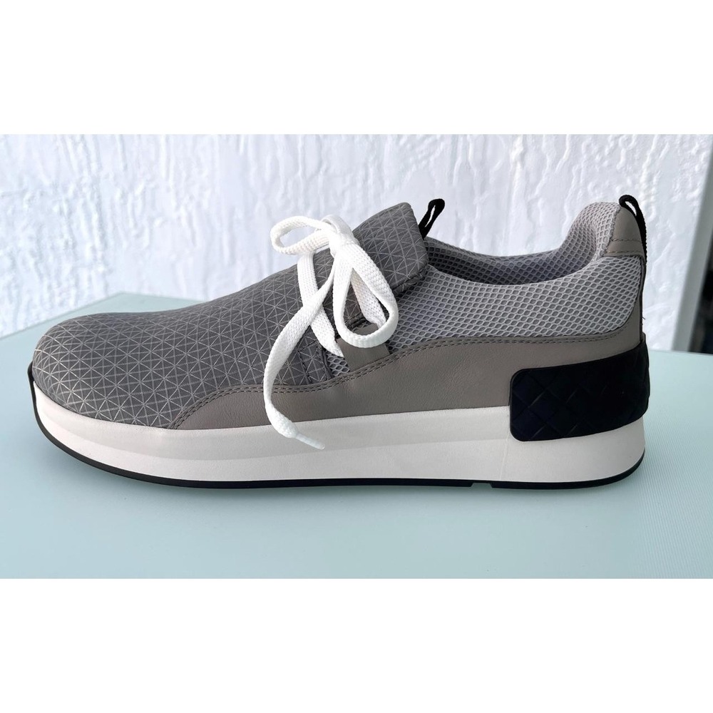 Bottega Veneta Gray Nylon & Leather Men's Sneaker Shoe, Eur 39.5 (Model 548353)‎